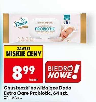 Chusteczki nawilżające Dada Extra Care Probiotic, 64 szt.