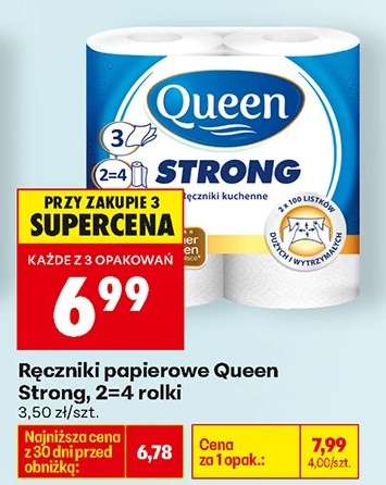 Ręczniki papierowe Queen Strong, 2=4 rolki
