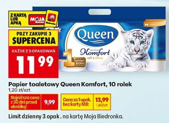 Papier toaletowy Queen Komfort 10 rolek