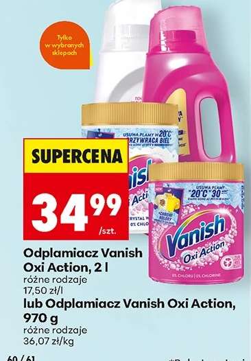 Odplamiacz Vanish Oxi Action, 2 l