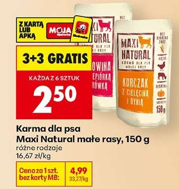 Karma dla psa Maxi Natural małe rasy, 150 g