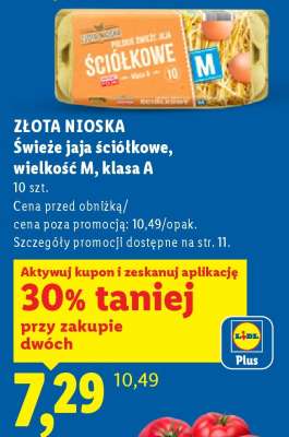 Złota Nioska Świeże jaja ściółkowe, wielkość M, klasa A