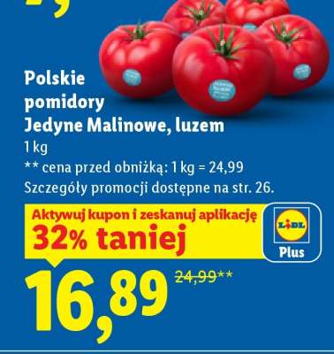 Polskie pomidory Jedyne Malinowe, luzem