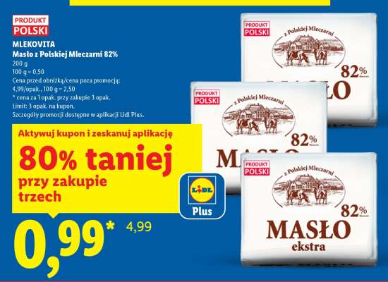 Masło Z Polskiej Mleczarni 82%