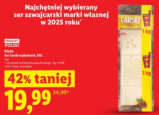 Ser carski, w plastrach, XXL