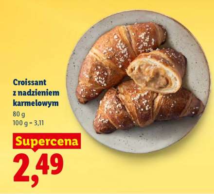 Croissant z nadzieniem karmelowym