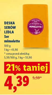 DESKA SERÓW LIDLA Ser mimolette