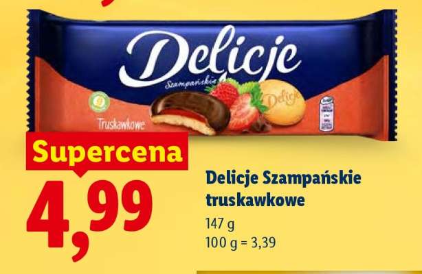 Delicje Szampańskie truskawkowe