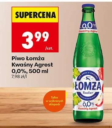 Piwo Łomża Kwaśny Agrest 0,0%, 500 ml