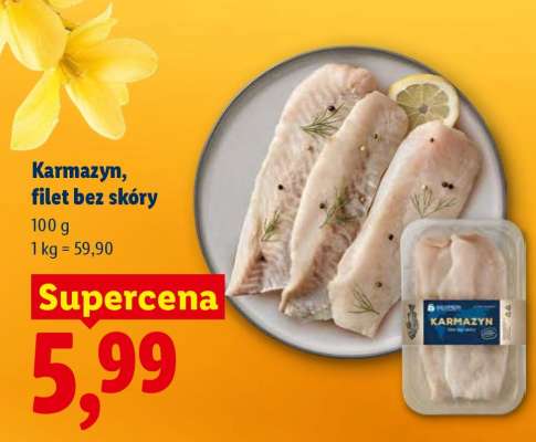 Karmazyn, filet bez skóry