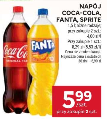 Napój Coca-Cola, Fanta, Sprite