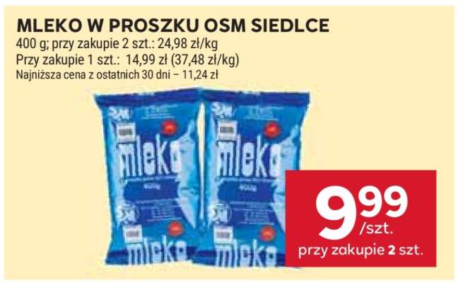 MLEKO W PROSZKU OSM SIEDLCE