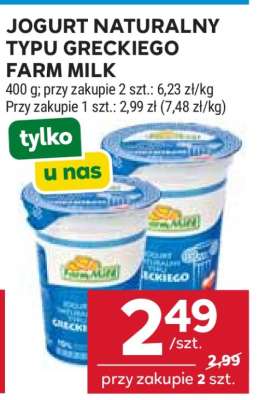 Jogurt naturalny typu greckiego Farm Milk
