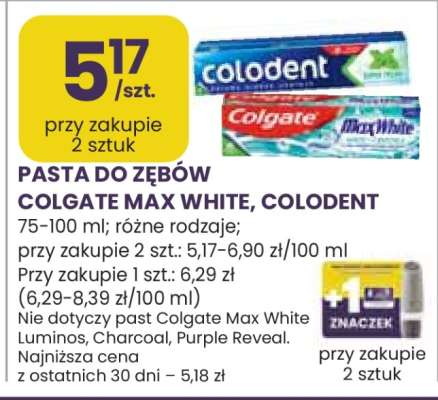 Pasta do zębów Colgate Max White, Colodent