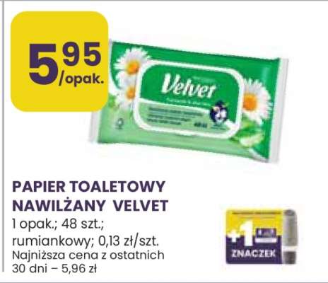 Papier toaletowy nawilżany Velvet