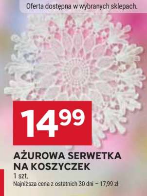 Ażurowa serwetka na koszyczek