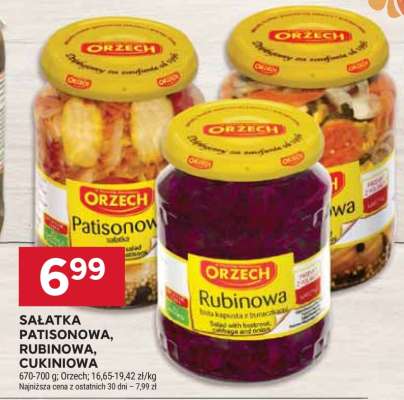 Sałatka Patisonowa, Rubinowa, Cukiniowa