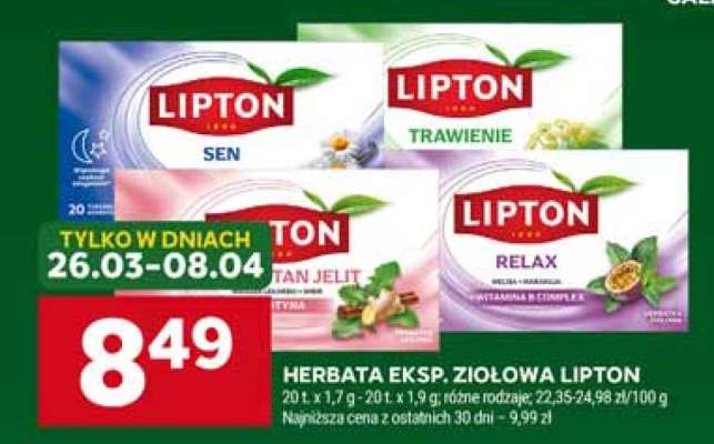 Herbata eksp. ziołowa Lipton