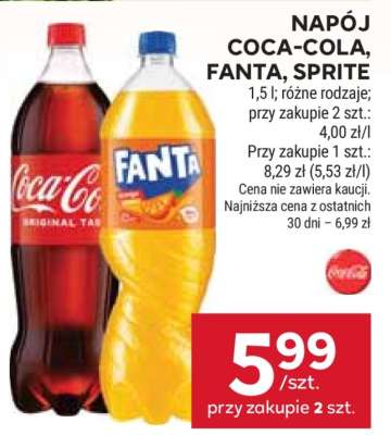 Napój Coca-Cola, Fanta, Sprite