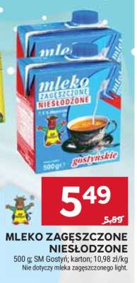 Mleko zagęszczone niesłodzone