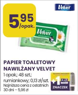 Papier toaletowy nawilżany Velvet