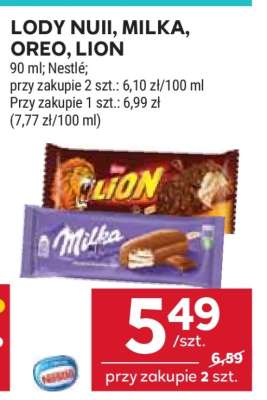 Lody Nuii, Milka, Oreo, Lion