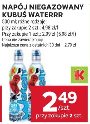 Napój niegazowany Kubuś Waterrr