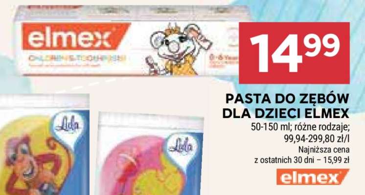 Pasta do zębów dla dzieci Elmex