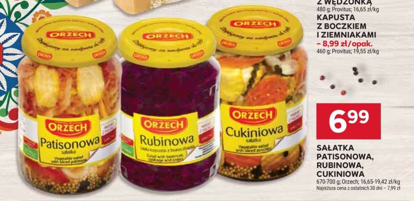 Sałatka Patisonowa, Rubinowa, Cukiniowa