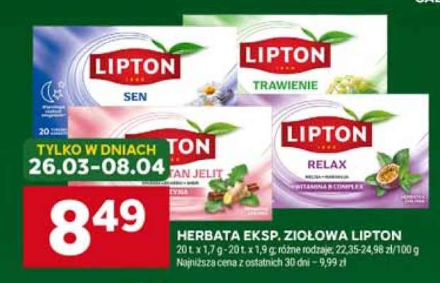 Herbata eksp. ziołowa Lipton