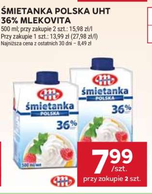 Śmietanka Polska UHT 36% Mlekovita