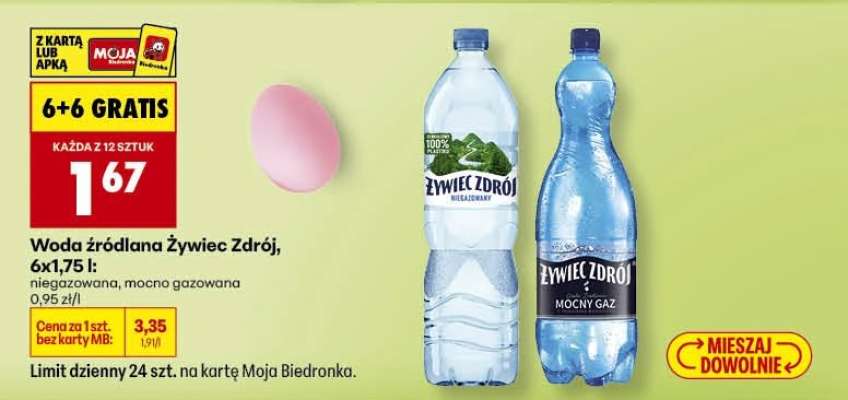 Woda źródlana Żywiec Zdrój 6x1,75 l