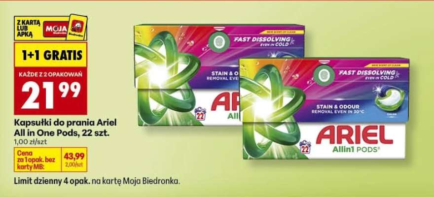 Kapsułki do prania Ariel All in One Pods, 22 szt.