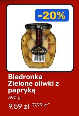 Biedronka Zielone oliwki z papryką