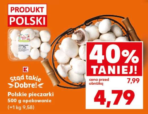 Polskie pieczarki 500 g opakowanie