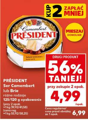PRÉSIDENT Ser Camembert lub Brie