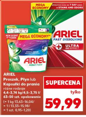 ARIEL Proszek, Płyn lub Kapsułki do prania
