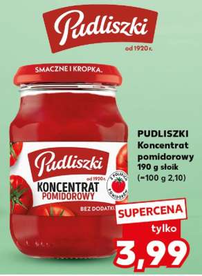 PUDLISZKI Koncentrat pomidorowy 190 g słoik