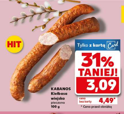 KABANOS Kiełbasa wiejska pieczona 100 g
