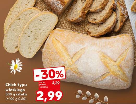 Chleb typu włoskiego 500 g sztuka