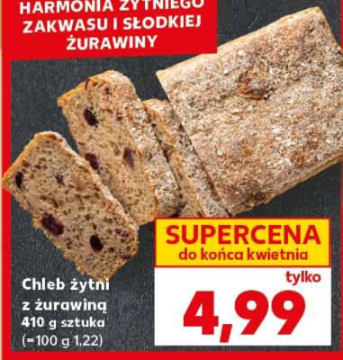 Chleb żytni z żurawiną