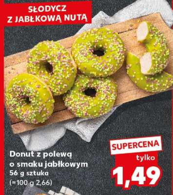Donut z polewą o smaku jabłkowym