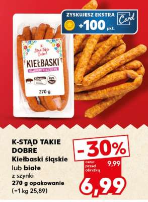 Kiełbaski śląskie lub białe z szynki