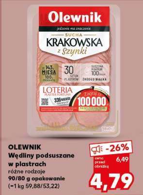 OLEWNIK Wędliny podsuszane w plastrach