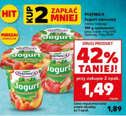PIĄTNICA Jogurt owocowy