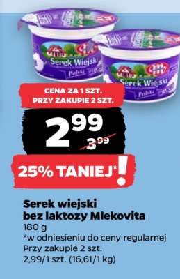 Serek wiejski bez laktozy Mlekovita