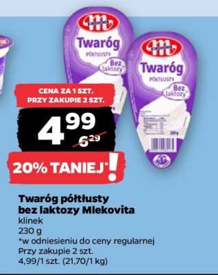 Twaróg półtłusty bez laktozy Mlekovita
