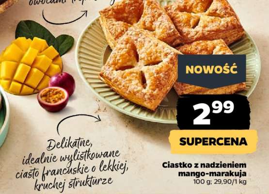 Ciastko z nadzieniem mango-marakuja