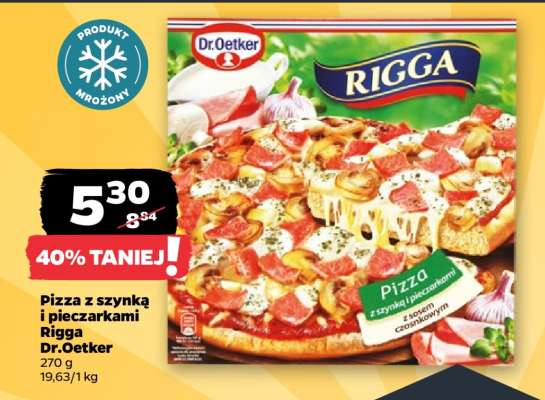 Pizza z szynką i pieczarkami Rigga