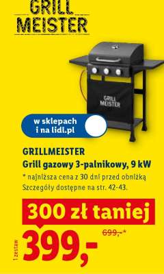 Grillmeister Grill gazowy 3-palnikowy, 9 kW